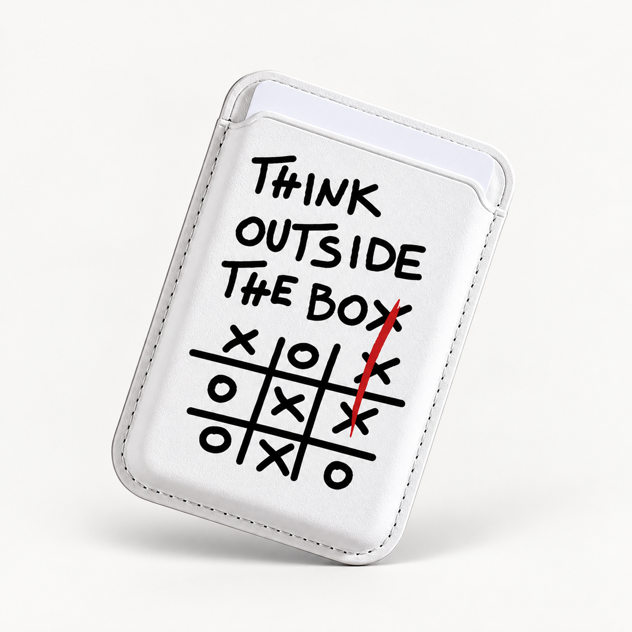 Think Outside The Box magnetic phone wallet in White